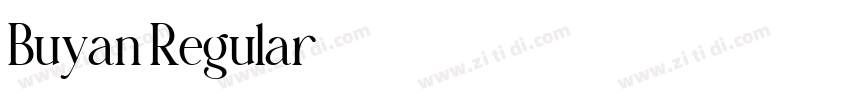 Buyan Regular字体转换